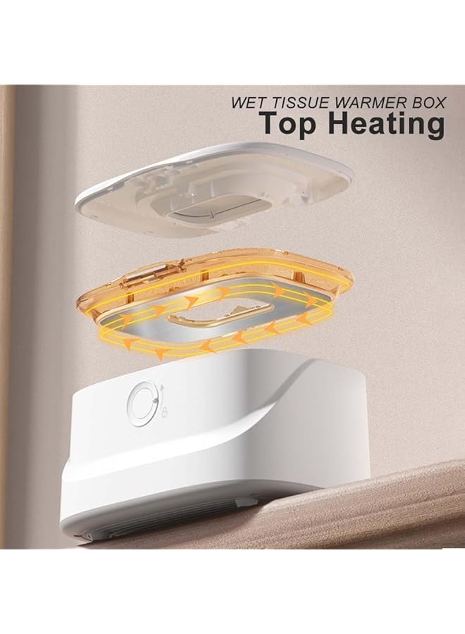 X spring Baby Wipe Warmer 3 Gear Smart Precise Temperature Control Large Capacity Baby Wet Wipes Dispenser Usb Rechargeable Wipes Warmer With Led Ample Lights For Nighttime Changes - Image 3