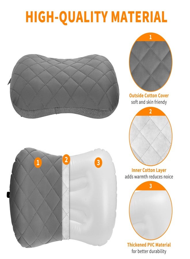 Rewondah Inflatable Camping Pillow –Compact, Ultralight Blow Up Backpacking Pillow with Removable Cover, Ultimate Comfort for Camp, Travel, and Easy to Inflate - Image 2