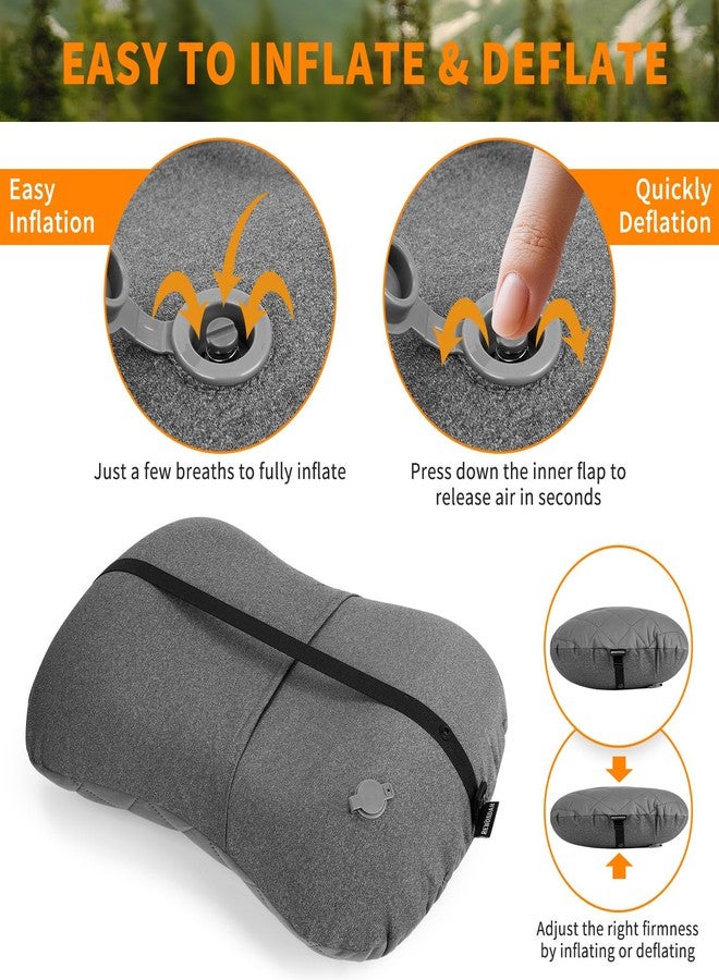 Rewondah Inflatable Camping Pillow –Compact, Ultralight Blow Up Backpacking Pillow with Removable Cover, Ultimate Comfort for Camp, Travel, and Easy to Inflate - Image 5