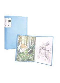 Y&D A3 Diamond Painting Pictures Album, Storage Presentation Book, Art Portfolio Folder with 30 Clear Pockets, Protectors (Blue, Pink）  - Image 1