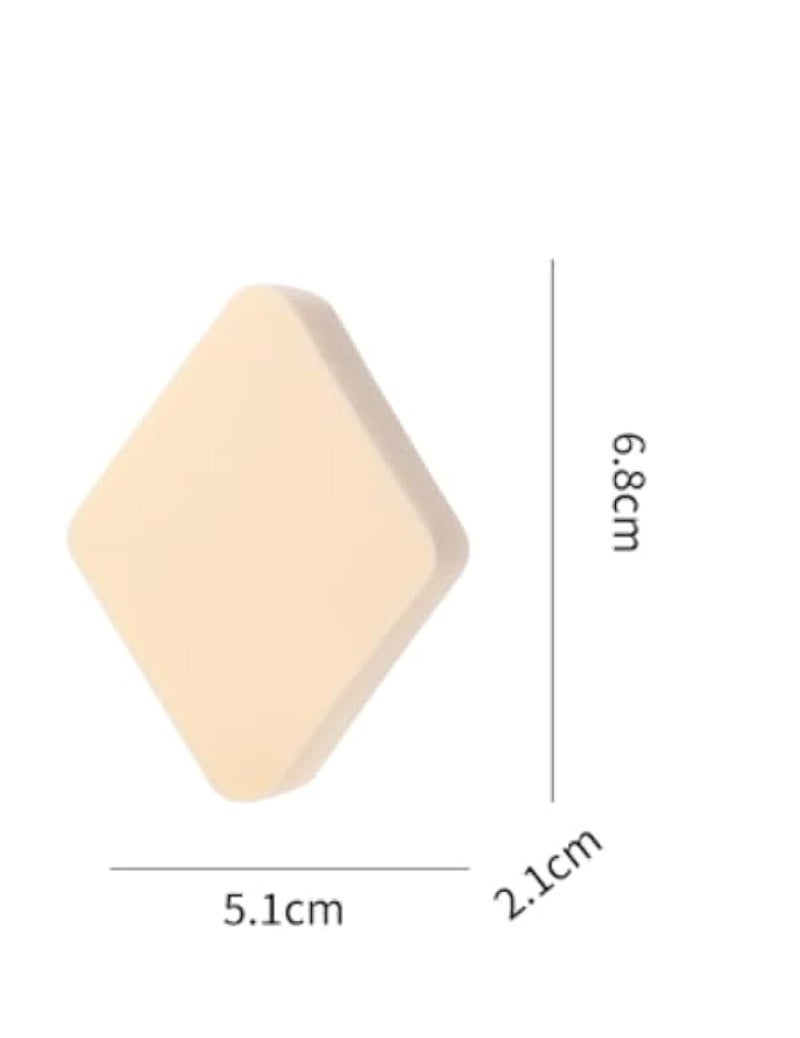 9PCS rhombus Shape Soft Powder Puff Make Up Cosmetic Facial Cleansing Exfoliating Sponge Puff-beige color - Image 2