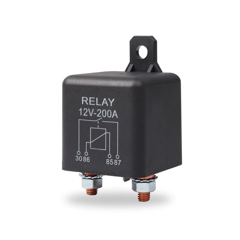 Ehdis Ehdis Split Charge Relay 12V 200A 4 Pin, Relays for Car, Truck, Motor, Boat, Car Starter Heavy Duty Split Charge ZL180 with 2 Pin Footprint and 4 Terminal - 1 Set  - Image 2