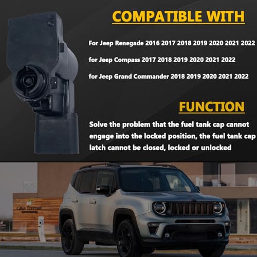repustor Fuel Tank Cover Door Lid Lock Buckle Actuator Motor Snap Spring Pin Latch Compatible with Jeep Renegade 2016-2022/Jeep Compass 2017-2022/Jeep Grand Commander 2018-2022 - Image 3