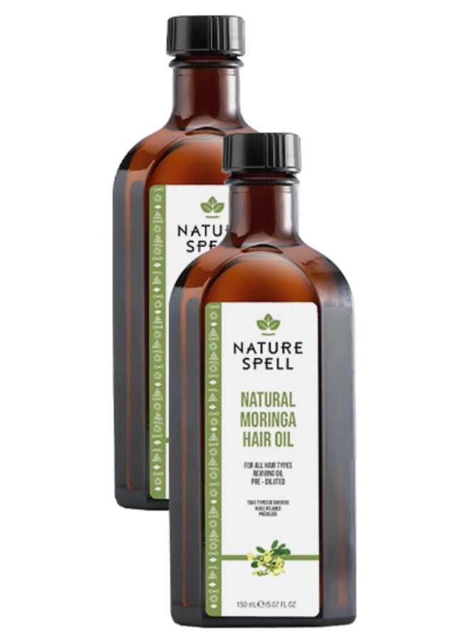 نايتشر سبيل 2 قطع زيت المورينجا الطبيعي للشعر لجميع أنواع الشعر أصلي 150 مل - Image 1