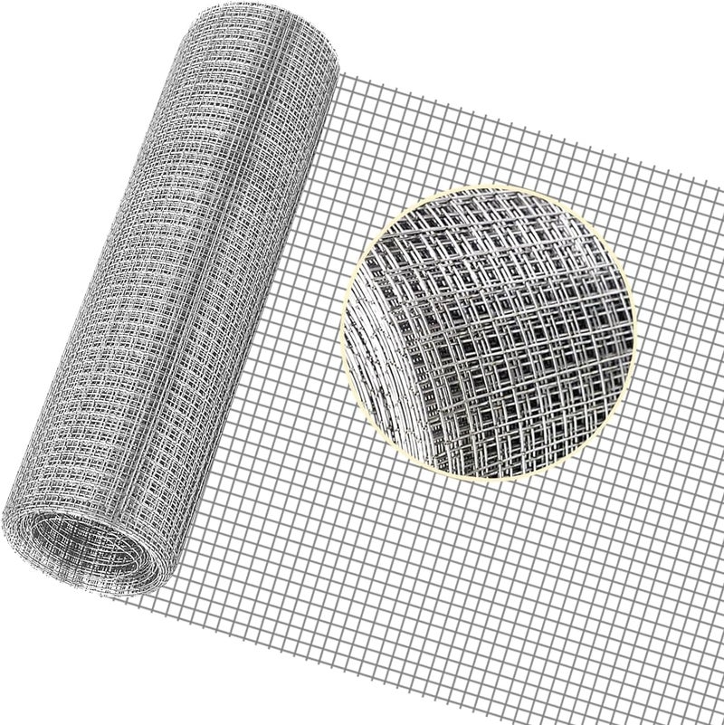 Momotata Hardware Cloth 1/4 inch 12" x 33 ft, Galvanized 23 Guage Wire Hardware Mesh, Welded Chicken Wire Fence Fencing Roll for Chicken Coop Wire, Rabbit Cage Wire, Poultry and Animal Cage Netting Screen - Image 1