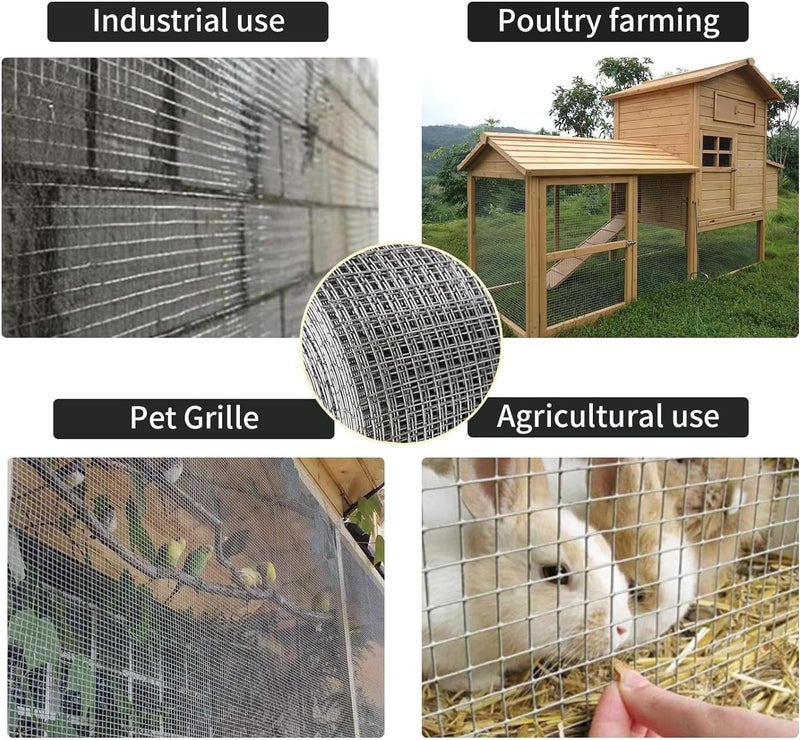 Momotata Hardware Cloth 1/4 inch 12" x 33 ft, Galvanized 23 Guage Wire Hardware Mesh, Welded Chicken Wire Fence Fencing Roll for Chicken Coop Wire, Rabbit Cage Wire, Poultry and Animal Cage Netting Screen - Image 5