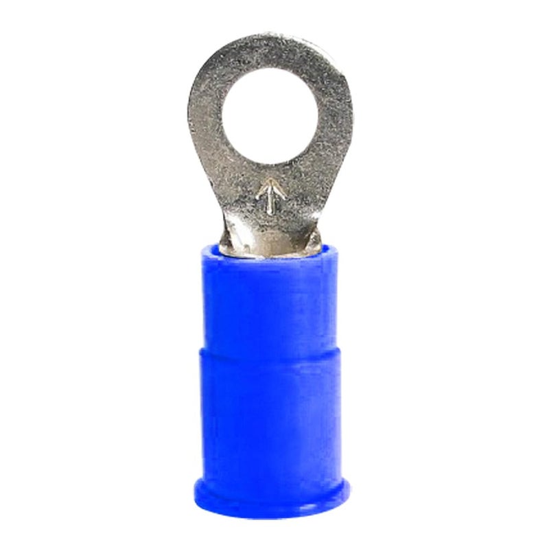 Install Bay Vinyl Terminal Ring Connector 16/14 Gauge 3/8 Inch, Blue - BVRT38, 100 Pack - Image 5