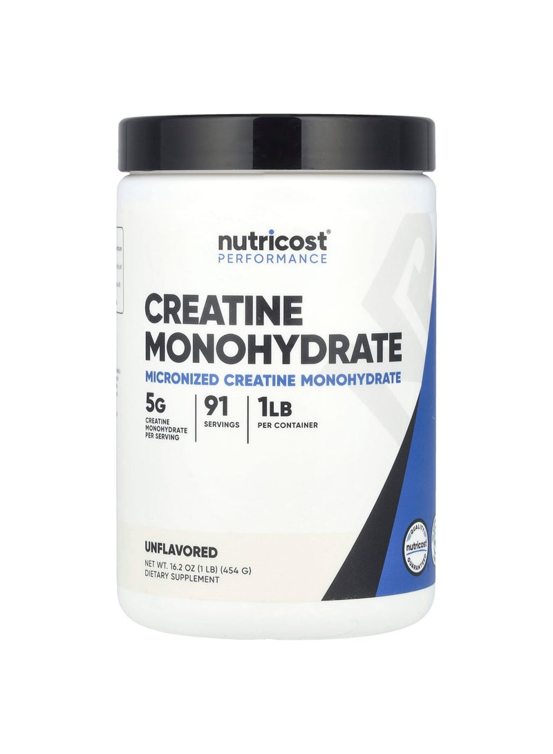 Performance, Creatine Monohydrate, Unflavored, 1 lb (454 g)