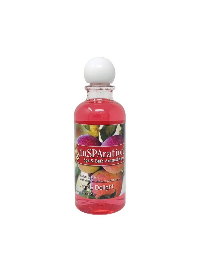 InSPAration Spa And Bath Aromatherapy 102X Spa Liquid 9 Ounce Apple Delight Red  - Image 1