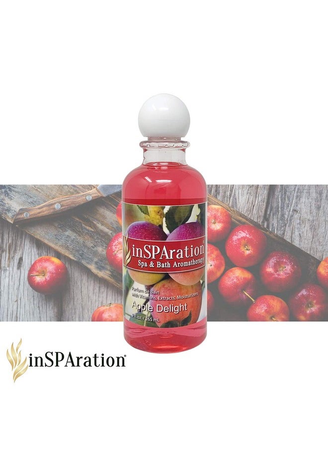 InSPAration Spa And Bath Aromatherapy 102X Spa Liquid 9 Ounce Apple Delight Red  - Image 2