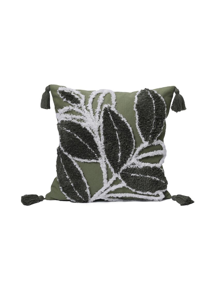 Bluejw Cushion Cover 45x45cm Handcrafted Throw Pillow Cover Boho Decor Cushion Tassel Decorative Pillowcase Woven Throw Tufted for Home Bohemian Decor - Image 1