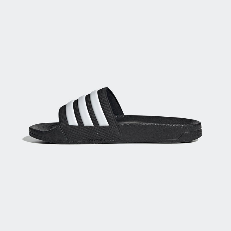 Adidas أديداس شريحة استحمام للبالغين غير محددة الجنس - أسود أساسي/أبيض فورتور - Image 2
