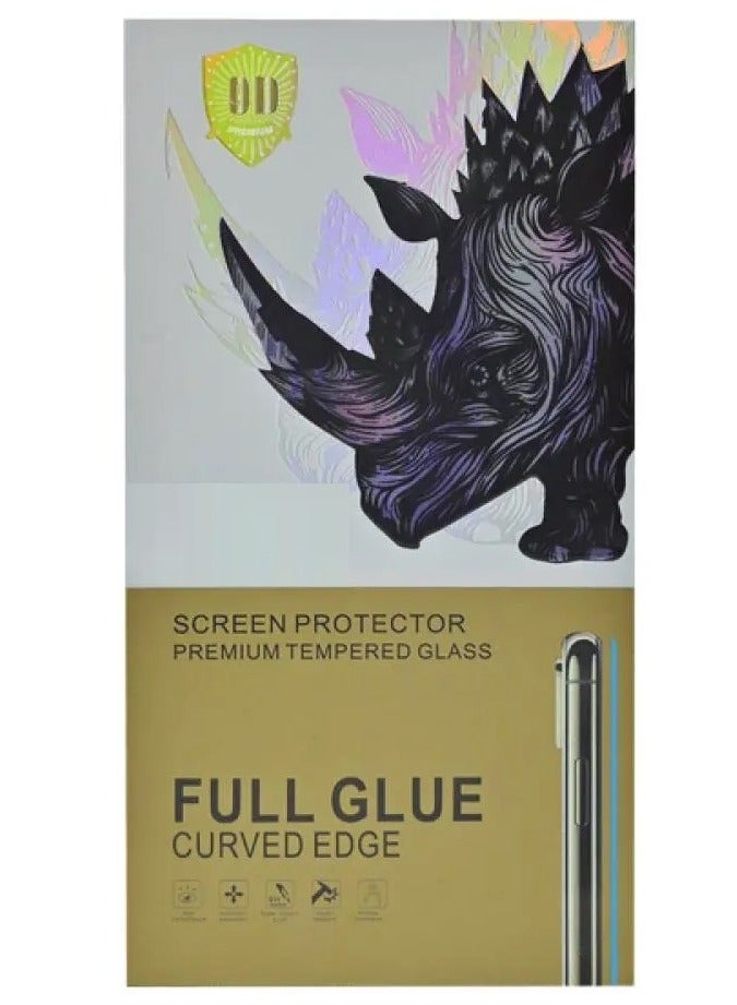 BURAQ Huawei Nova 9 Screen Protector - Full Glue Curved Edge Premium Tempered Glass Screen Protector Compatible For Huawei Nova 9 - Black/Clear 