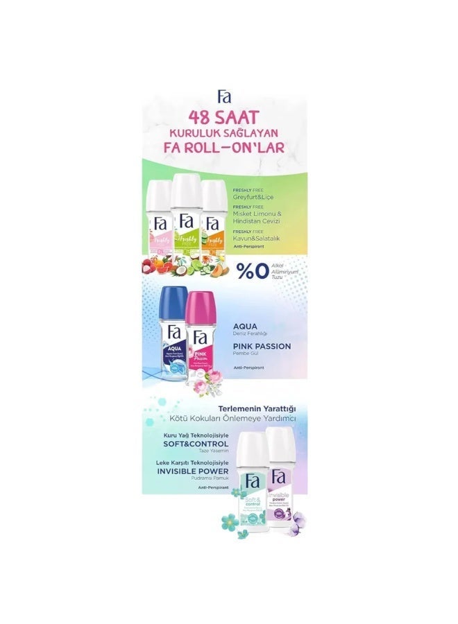 Fa Roll On Aqua 50ml, Pack of 3 - Image 5