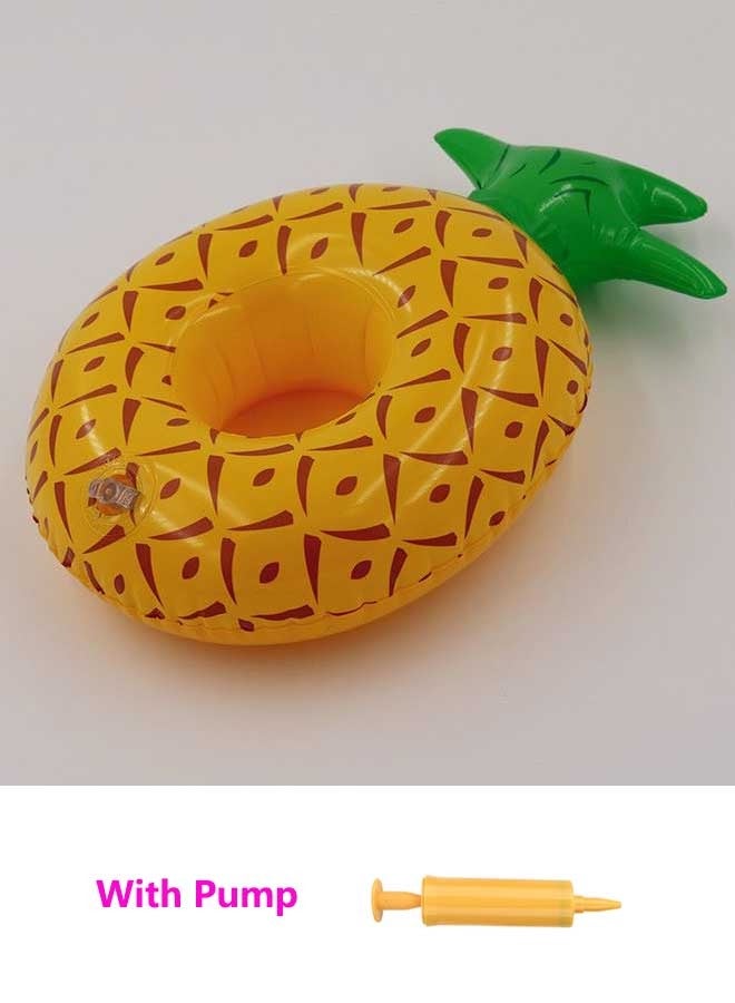 Loquat Pineapple Printed Inflatable Swimming Pool Portable Cup Holder With Pump - Image 1