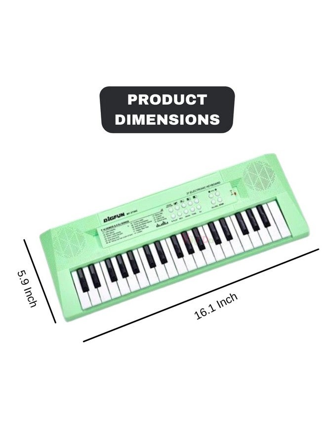 VikriDA Kids Keyboard Piano, 37 Keys Piano Keyboard for Kids Musical Instrument Gift Toys for Over 3 Year Old Children (Neon Green) - Image 5