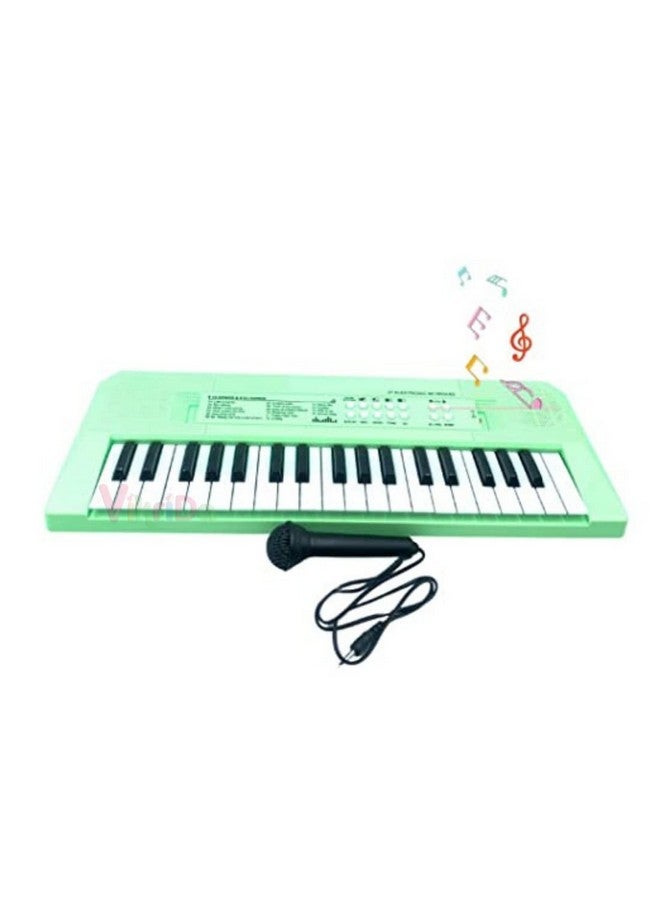 VikriDA Kids Keyboard Piano, 37 Keys Piano Keyboard for Kids Musical Instrument Gift Toys for Over 3 Year Old Children (Neon Green) - Image 1