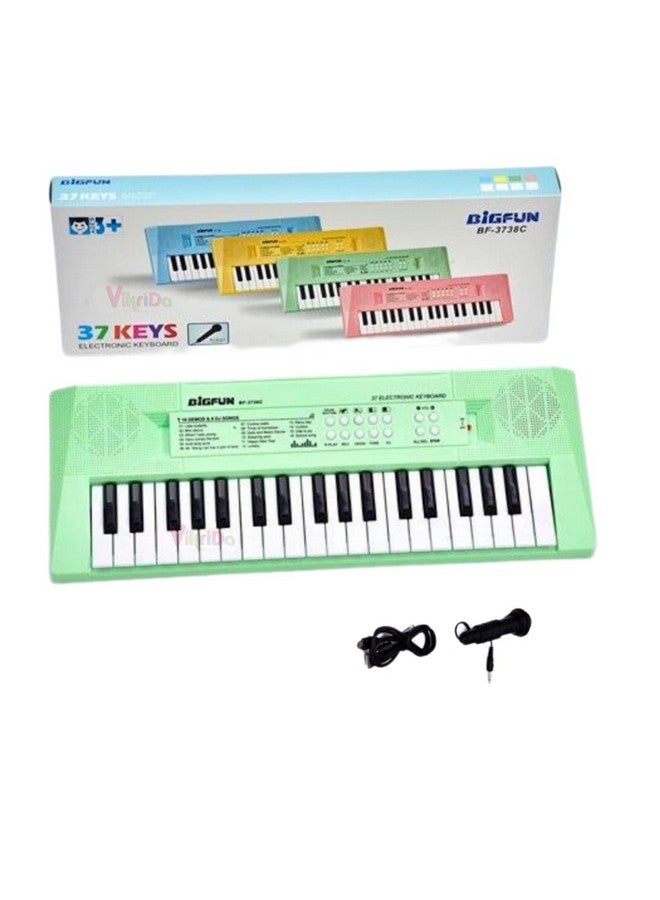 VikriDA Kids Keyboard Piano, 37 Keys Piano Keyboard for Kids Musical Instrument Gift Toys for Over 3 Year Old Children (Neon Green) - Image 4