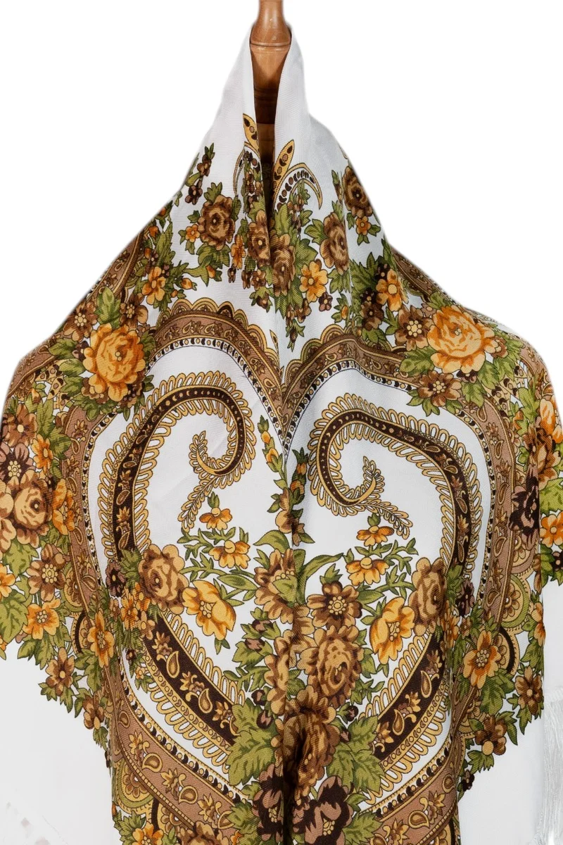 D'Daniela Diana Women's Eastern European Cotton Tassel Shawl