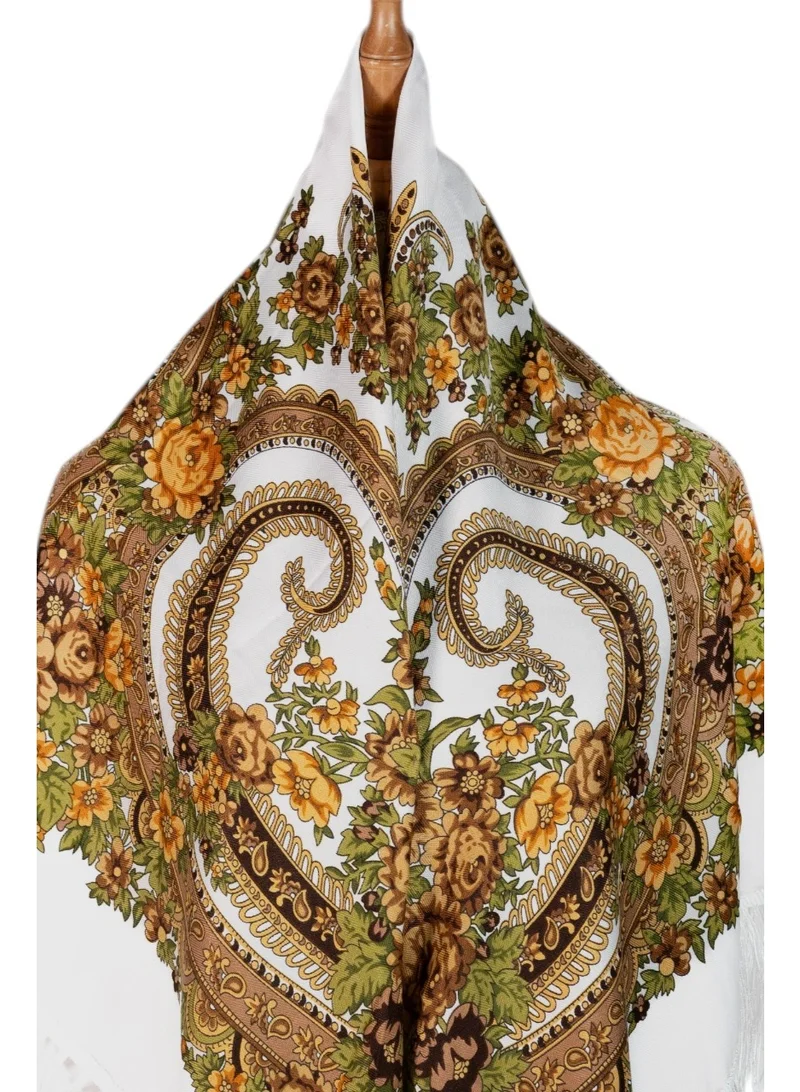 D'Daniela Diana Women's Eastern European Cotton Tassel Shawl