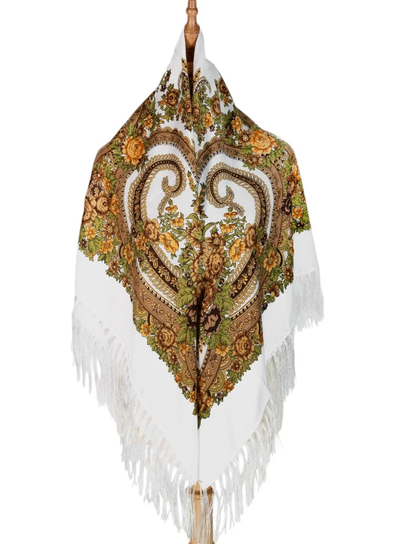 Diana Women's Eastern European Cotton Tassel Shawl