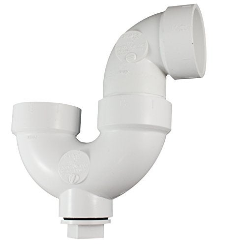 Canplas 193201AS PVC DWV P-Trap with Cleanout, 1 1/2-Inch, White - Image 2