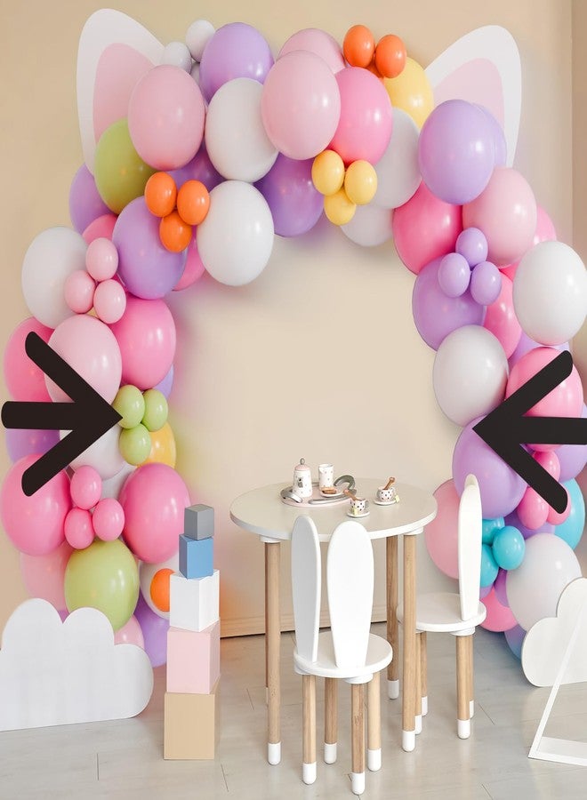 هونغداو مجموعة بالونات حفلات منزلية للبنات من هونغداو، 227 قطعة، تتضمن قوس بالونات مزين بزخارف على شكل إكليل بالونات، وزينة كبيرة على شكل أذن ولحية لحفلات أعياد الميلاد ذات طابع القطط. - Image 5
