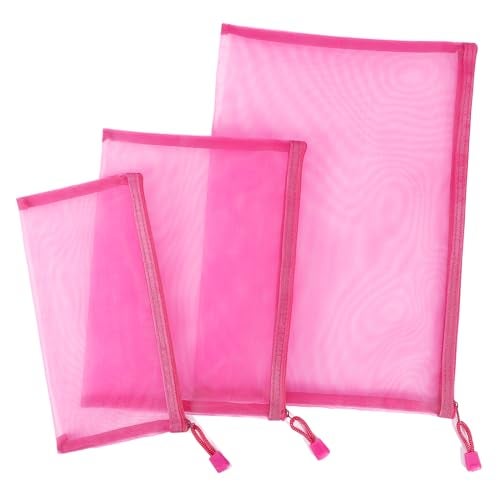 Sinzip 12 Pieces Zipper Nylon Mesh Pouch, Mesh Cosmetic Bags Makeup Bags Pencil Case, Multipurpose Travel Bags for Cosmetic School Office Supplies and Travel Accessories (Black, Assorted Sizes) - Image 2