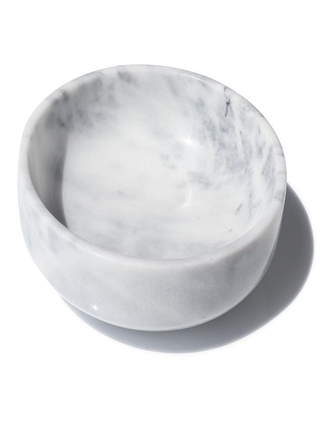 Neeenn 5.9" Natural White Marble Decorative Bowl with Non-Slip Base - Heavy Duty Modern Key Holder, Wedding Candy Dish, Office Desk Organizer for Contemporary Home Decor - Image 1