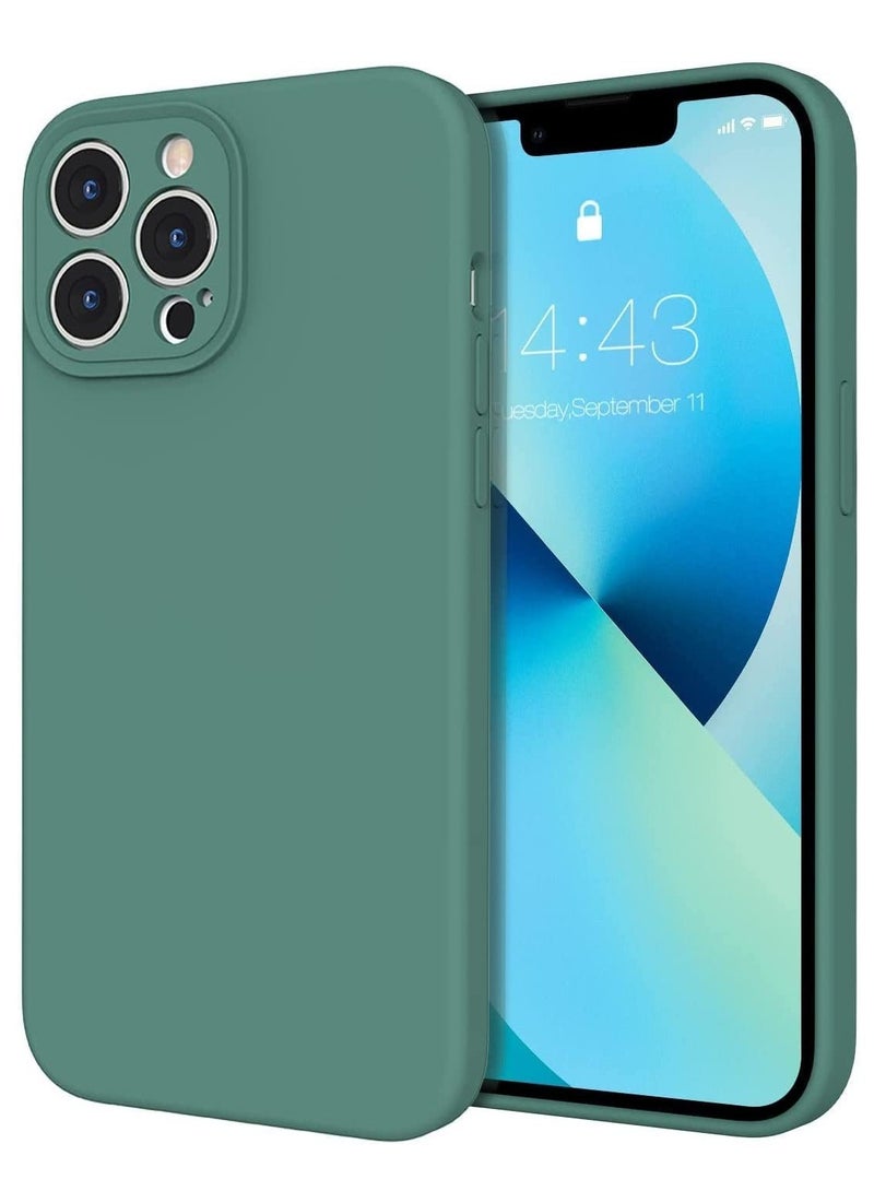 ELTRAZONE Silicone Case Compatible with iPhone 14, Soft Liquid Gel Rubber Cover Shockproof Bumper Anti-Scratch Anti-Fingerprint Anti-Drop Slim Cover (Not Original) (iPhone 14, Green) - Image 1