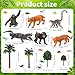 MiniInflat 39 Pcs Rainforest Animals Figures Toys Set Rainforest Diorama Supplies for Kids Jungle Animal Figurines Miniature Model Trees for Historical Education School Project Birthday Party Decor - Image 4