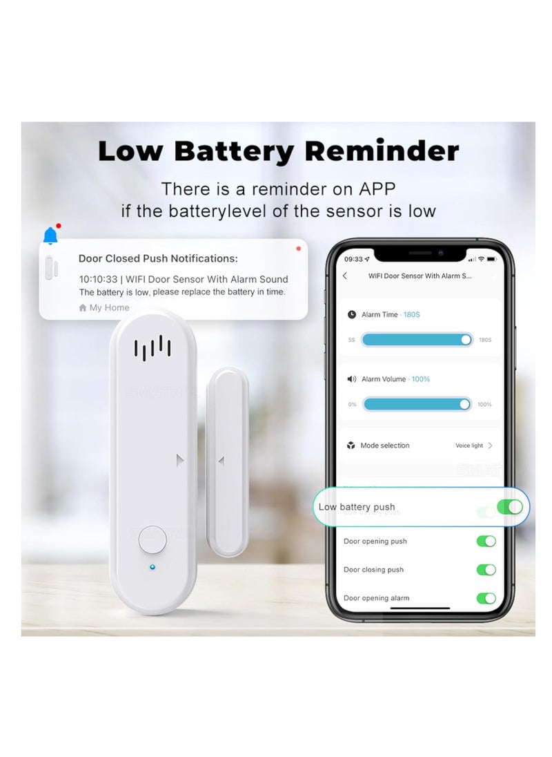 SYOSI - Smart Home Security System, Window Alarm Sensors, Door Alarms for Kids Safety, Freezer Refrigerator Door Alarm System, Apartment Security System, WiFi Freezer Alarm, Motion Door Chime Sensor - Image 1