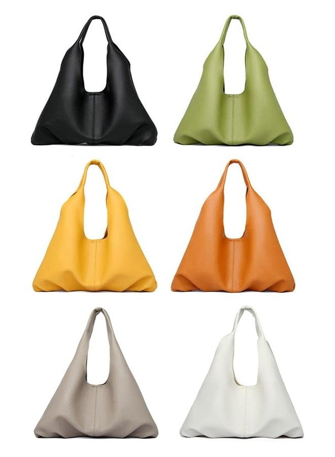 Caistre Slouchy Hobo Bags for Women Retro Vegan Leather Purse Luxury Designer Shoulder Bag Fashion Shopping Tote Bag 2pcs - Image 2