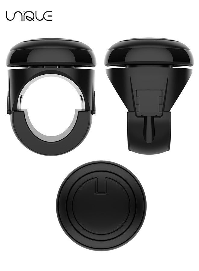 Unique Steering Wheel Spinner, Spinner Knob Steering Wheel, Universal Fit Driving Helper Turning 360 Degree tation Booster Hand Control Power Handle for Vehicles Driving Helper Booster（Black） - Image 3