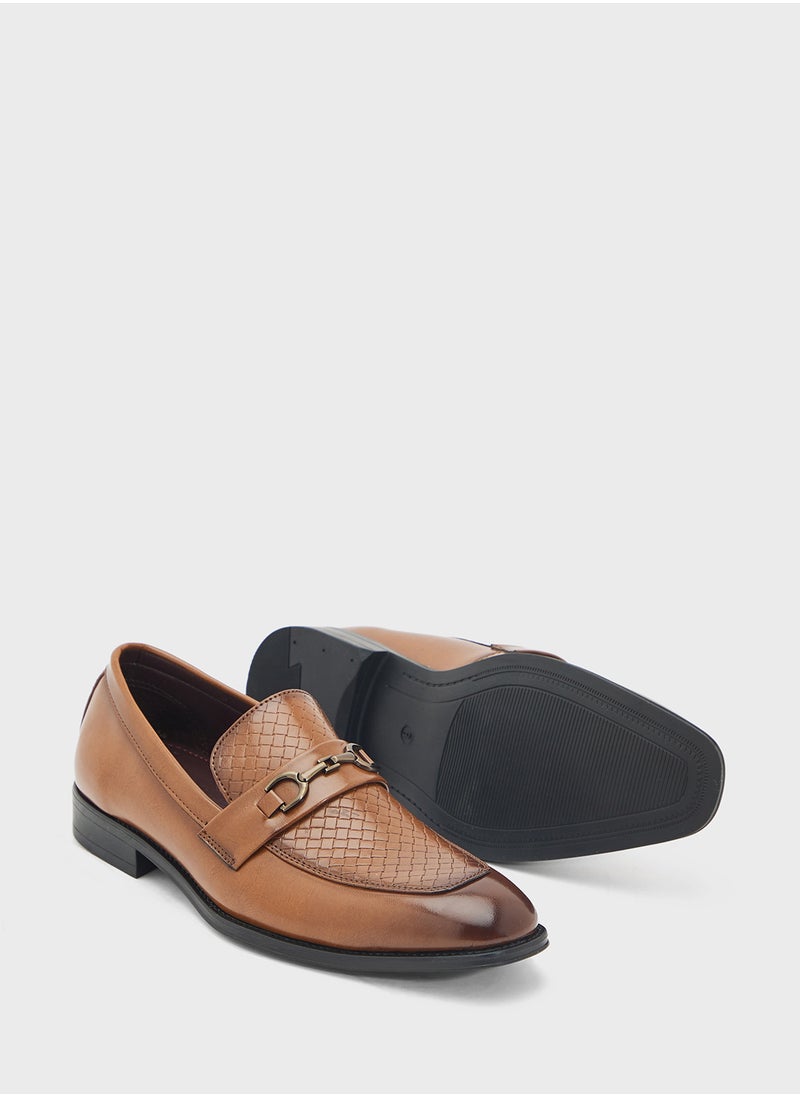 Robert Wood Texture Detail Classic Formal Slip Ons  - Image 3