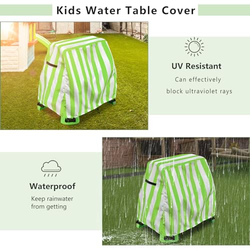 Aacabo Kids Water Table Cover Fit Rain Showers Splash Pond Water Table,Waterproof Dust Proof Anti-UV Outdoor Toys Cover-Cover only - Image 5