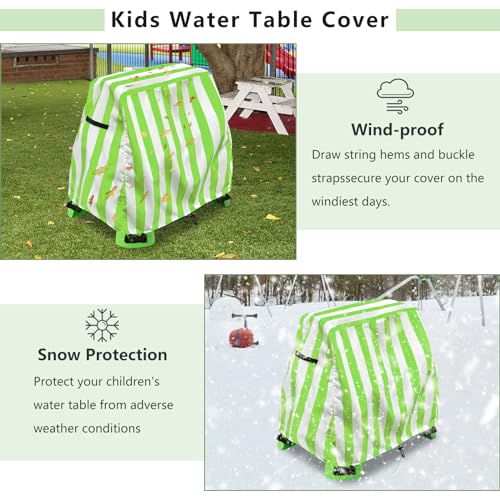 Aacabo Kids Water Table Cover Fit Rain Showers Splash Pond Water Table,Waterproof Dust Proof Anti-UV Outdoor Toys Cover-Cover only - Image 4