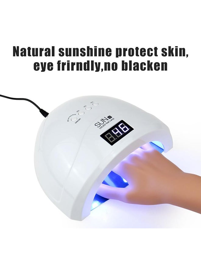 brunson مصباح أظافر Pro Sun 1S 48W LED مصباح جل سريع العلاج لأظافر الأصابع والقدمين ومجفف جل أظافر السيارات وجهاز مانيكير بشاشة LCD - Image 2