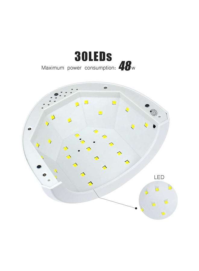 brunson مصباح أظافر Pro Sun 1S 48W LED مصباح جل سريع العلاج لأظافر الأصابع والقدمين ومجفف جل أظافر السيارات وجهاز مانيكير بشاشة LCD - Image 4