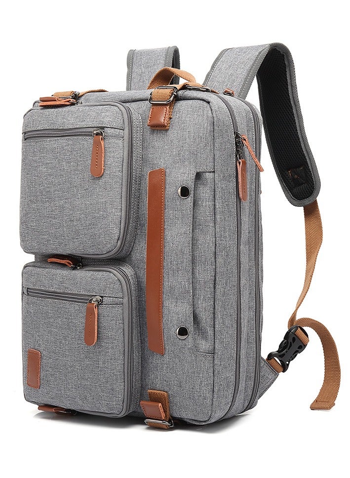 CoolBELL Convertible Multi-Functional Laptop Briefcase Outdoor Backpack Grey