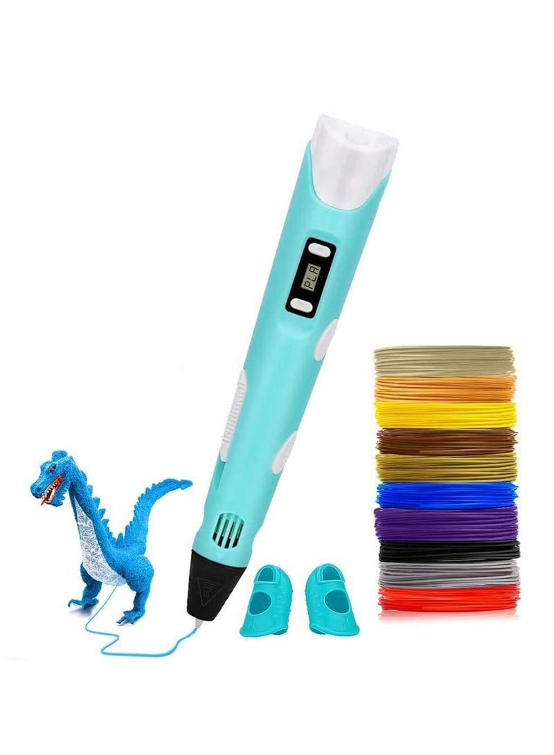 3D Drawing Pen With Display And Adjustable Speed And Temperature, with 12 Colors Filament, Holiday Christmas Toys Gifts for Kids - Image 1