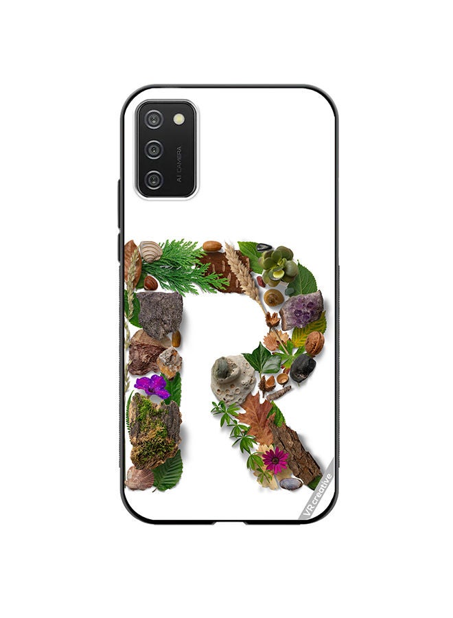 VR CREATIVE Protective Case Cover For Samsung Galaxy A03s Alphabet R Design Multicolour - Image 1