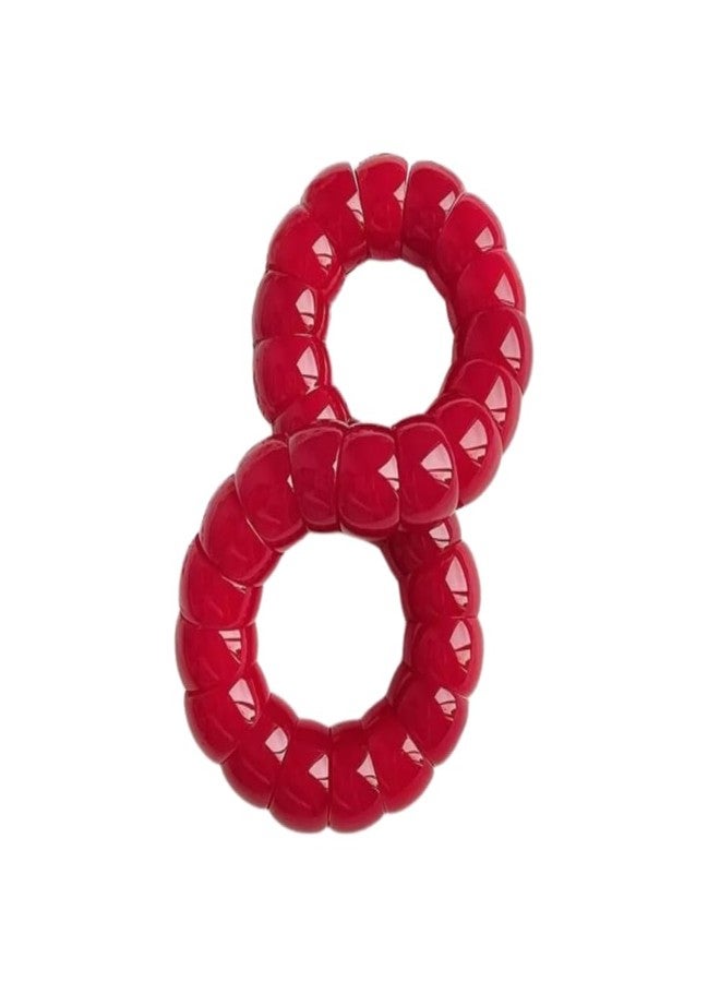 DATOA Natural Bodhi Seeds Beaded Bracelet for Women Men Fidget Bracelet Anxiety Stress Bracelet-Red - Image 2