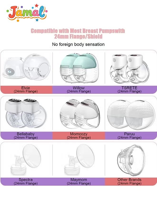 Jamal 10PCS Breast Pump Flange Inserts 13/15/17/19/21mm with Ruler – Compatible with Momcozy S12 Pro, S9 Pro, S12, S9 – Milk Pump Replacement Accessories - Image 3