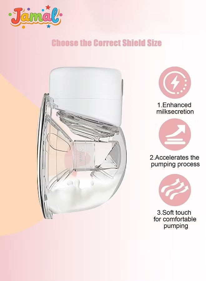 Jamal 10PCS Breast Pump Flange Inserts 13/15/17/19/21mm with Ruler – Compatible with Momcozy S12 Pro, S9 Pro, S12, S9 – Milk Pump Replacement Accessories - Image 2