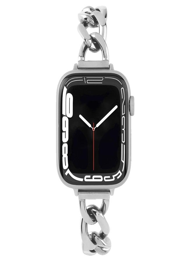 CASETiFY Chain Bracelet Watch Band [Premium Stainless Steel] Compatible with Apple Watch Series 1-10, SE - 38/40/41/42mm - Silver - Image 2