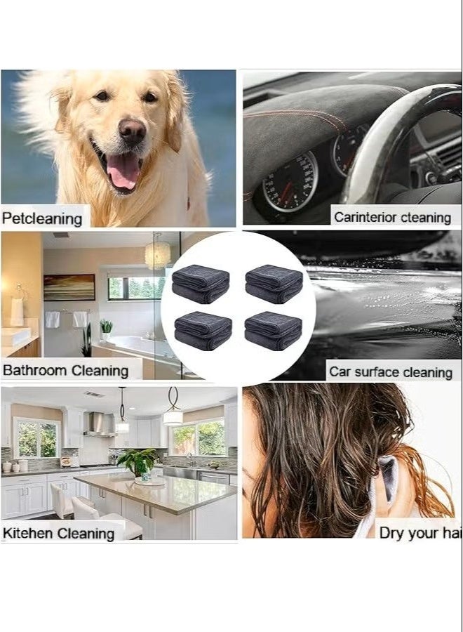 【Premium Car Care】1400 GSM Car Microfiber Towel cleaning Twisted loop large 40x60 cm, 20x30 cm，premium car microfibre drying detailing cloth Super Absorbent Lint free No streaks no Scratches soft on all surfaces effortless,2 Pcs set - Image 4