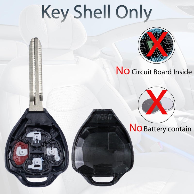 SUPALAND Key Fob Shell Case Replacement Fits for Toyota Camry Corolla Venza Avalon 2007 2008 2009 2010 2011 2012 2013 Keyless Entry Remote Control 4 Button Pad Key Cover - Image 4