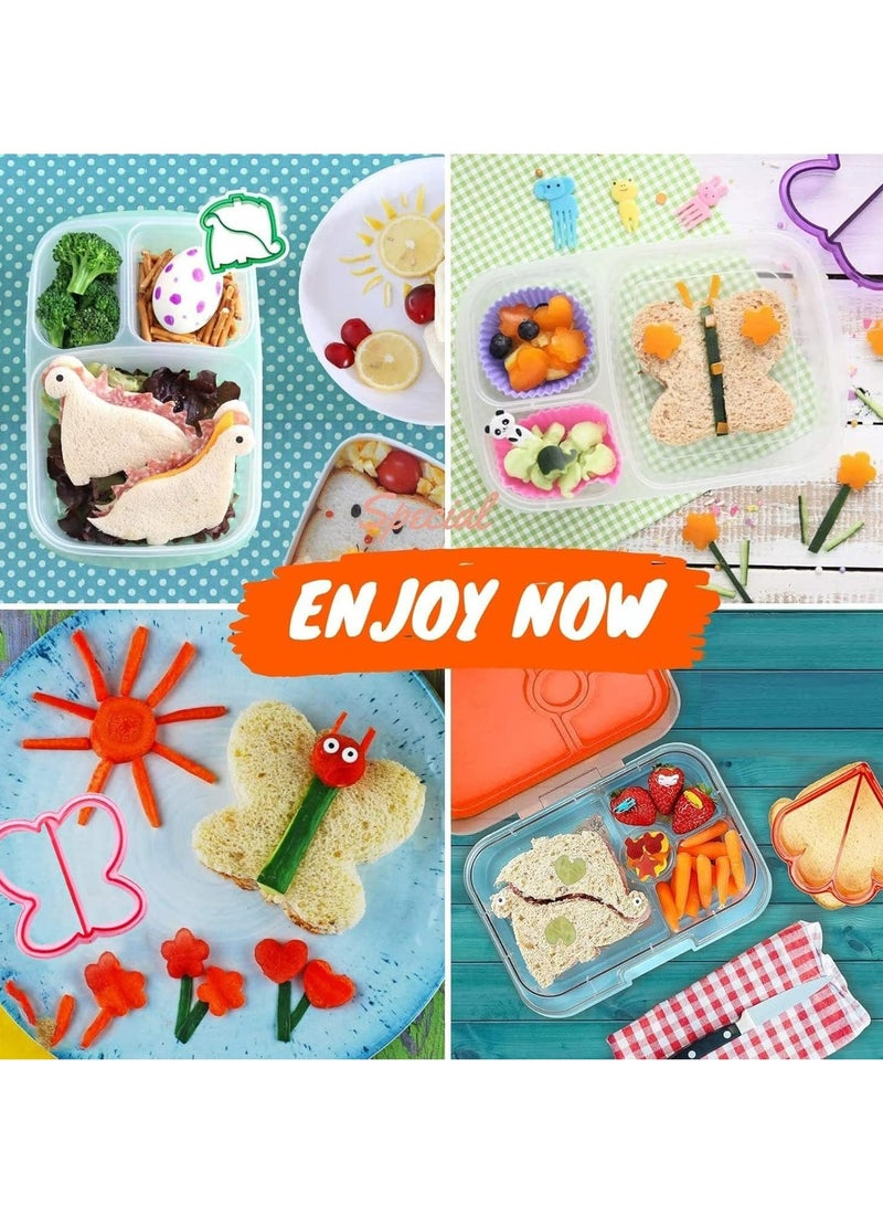 Loquat 6 Pcs Sandwich Cutter  Sealer Set, Puzzle Shapes for Kids' Bento Boxes, DIY Cookie Cutters. - Image 5