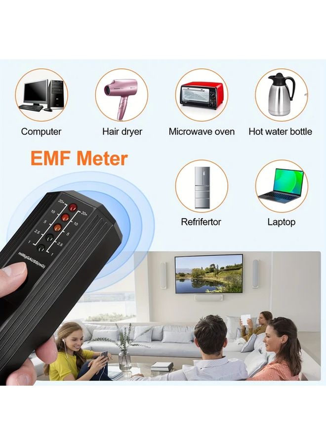 عداد قياس المجالات الكهرومغناطيسية الأحمر - كاشف المجال الكهرومغناطيسي المحمول - مقياس غاوس لصيد الأشباح - Image 5